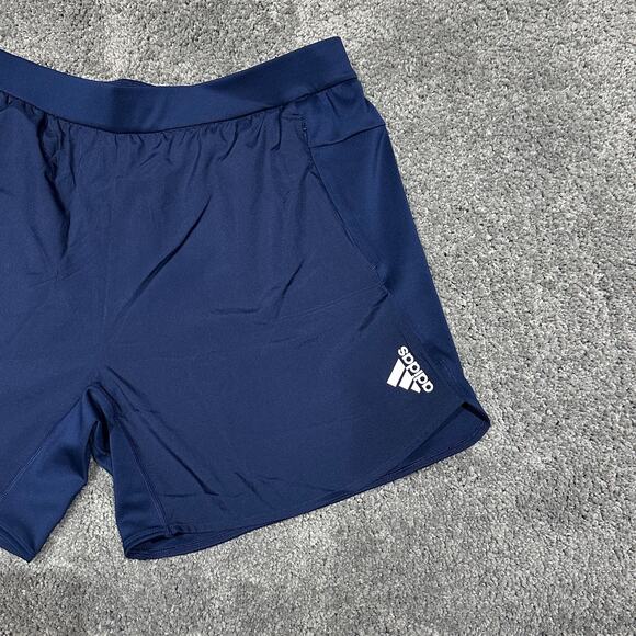 Adidas Mens Dark Blue Training Shorts Size 2XL 7" IC2043 Running Sportswear New - Picture 3 of 16